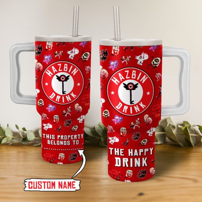 Hazbin Hotel Movies Custom Stanley Quencher 40Oz Stainless Steel - Image 4