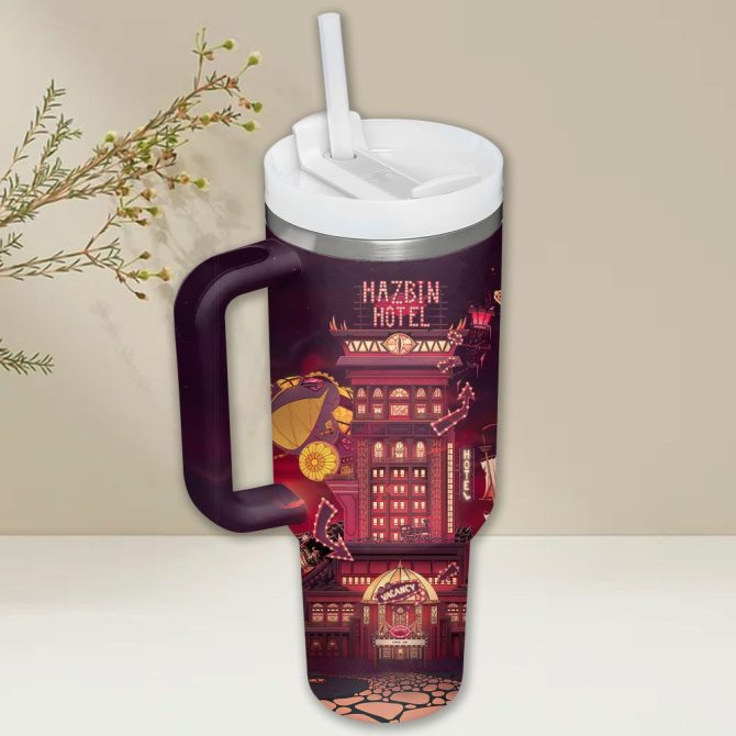 Hazbin Hotel Movies Custom Stanley Quencher 40Oz Stainless Steel Tumbler - Image 4