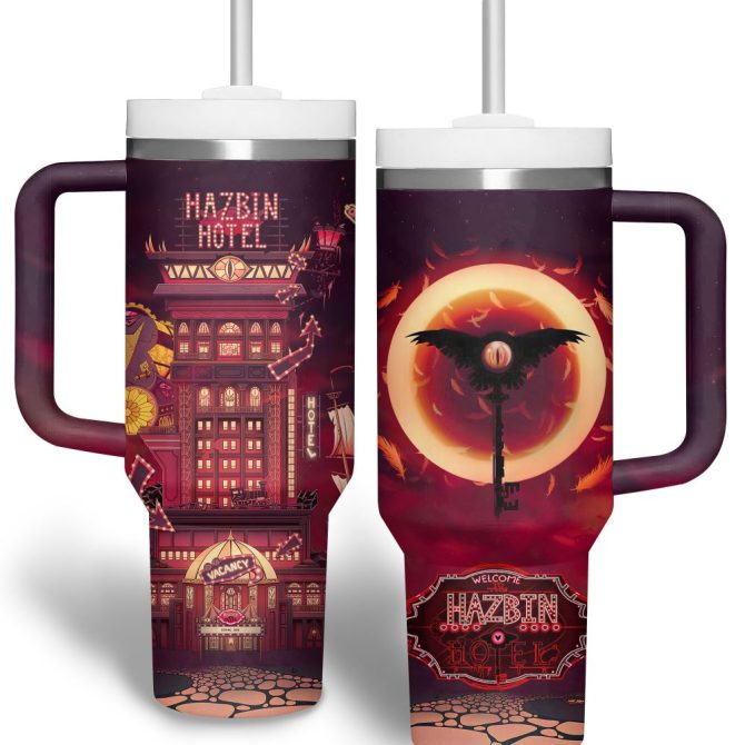 Hazbin Hotel Movies Custom Stanley Quencher 40Oz Stainless Steel Tumbler - Image 2