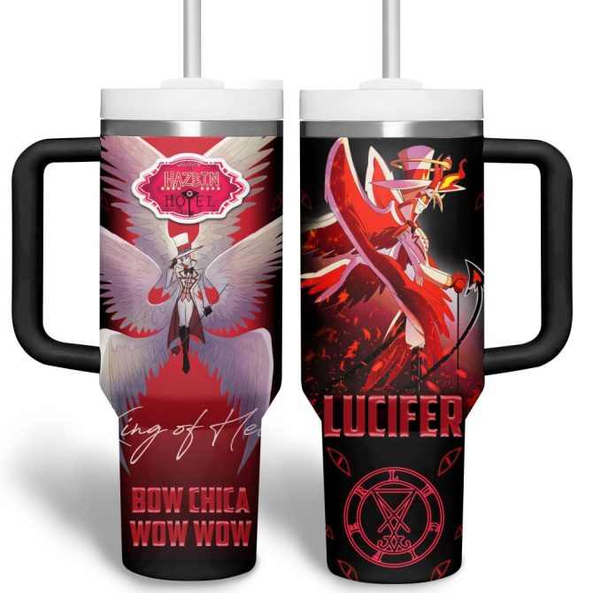Hazbin Hotel Movies Custom Stanley Quencher 40Oz Stainless Steel Tumbler - Image 3