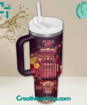 Hazbin Hotel Movies Custom Stanley Quencher 40Oz Stainless Steel Tumbler With Handle