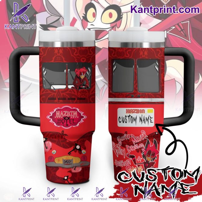 Hazbin Hotel Movies Custom Stanley Quencher 40Oz Stainless Steel Tumbler With Handle