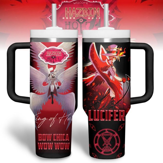 Hazbin Hotel Movies Custom Stanley Quencher 40Oz Stainless Steel Tumbler