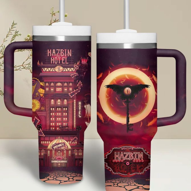 Hazbin Hotel Movies Custom Stanley Quencher 40Oz Stainless Steel Tumbler