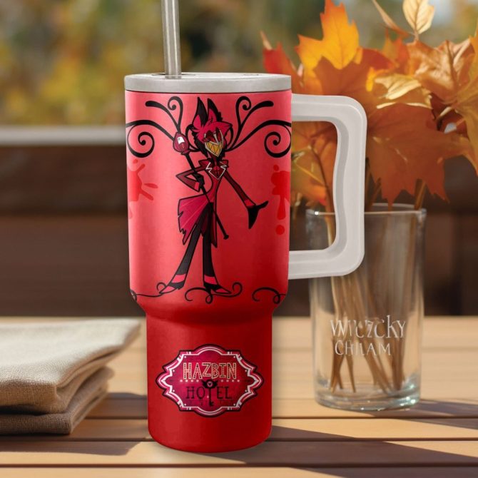 Hazbin Hotel Tv Series Custom Stanley Quencher 40Oz Stainless Steel Tumbler With Handle - Image 2