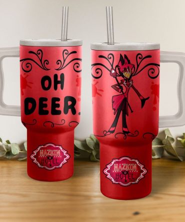 Hazbin Hotel Tv Series Custom Stanley Quencher 40Oz Stainless Steel Tumbler With Handle