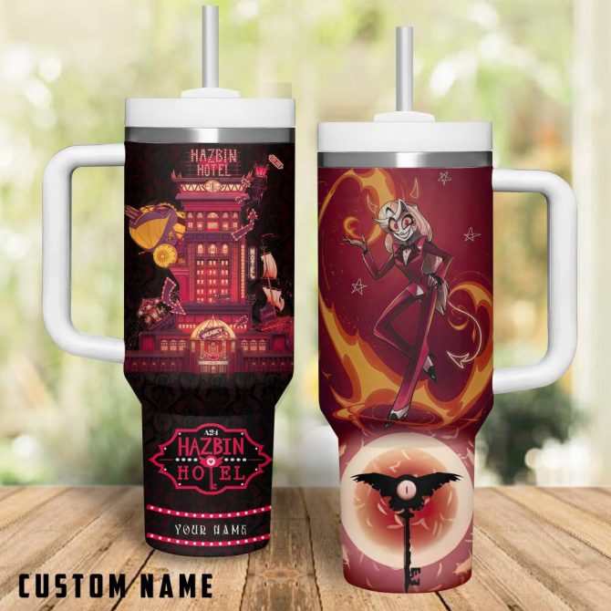 Hazbin Hotel Tv Series Custom Stanley Quencher 40Oz Stainless Steel Tumbler - Image 3