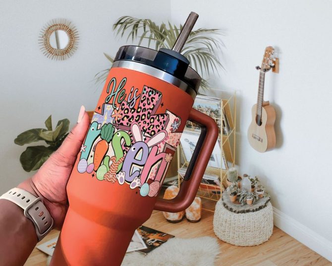 He Is Risen Custom Stanley Quencher 40Oz Stainless Steel Tumbler