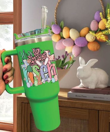 He Is Risen Custom Stanley Quencher 40Oz Stainless Steel Tumbler