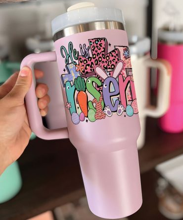 He Is Risen Custom Stanley Quencher 40Oz Stainless Steel Tumbler