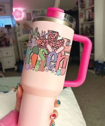 He Is Risen Custom Stanley Quencher 40Oz Stainless Steel Tumbler