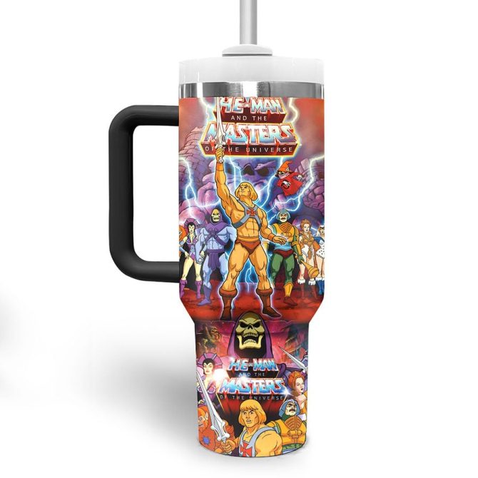 He-Man And The Masters Of The Universe Tv Series Custom Stanley Quencher 40Oz Stainless Steel Tumbler - Image 3