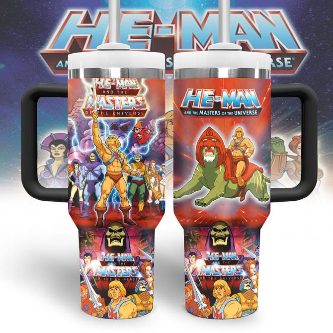 He-Man And The Masters Of The Universe Tv Series Custom Stanley Quencher 40Oz Stainless Steel Tumbler