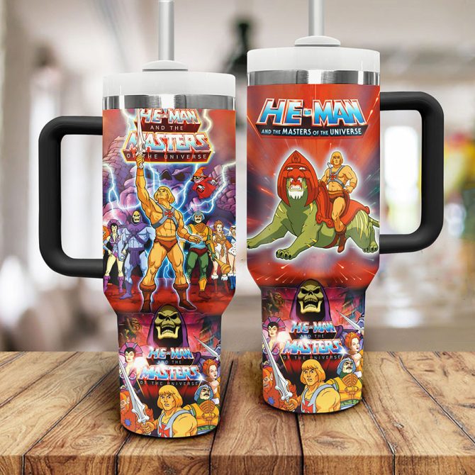 He-Man And The Masters Of The Universe Tv Series Custom Stanley Quencher 40Oz Stainless Steel Tumbler - Image 4