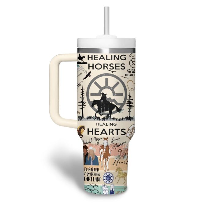 Healing Hearts Movies Custom Stanley Quencher 40Oz Stainless Steel Tumbler - Image 5