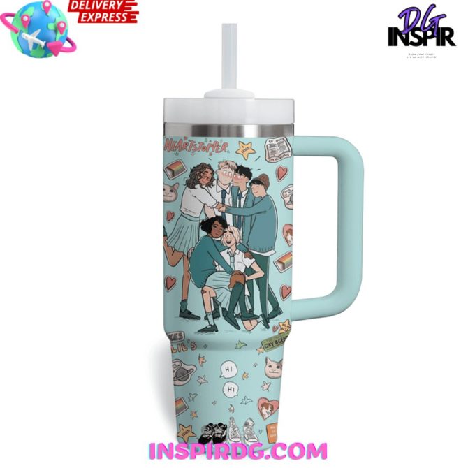 Heartstopper Movies Custom Stanley Quencher 40Oz Stainless Steel Tumbler - Image 4