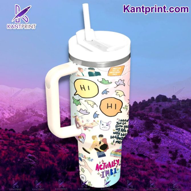 Heartstopper Movies Custom Stanley Quencher 40Oz Stainless Steel Tumbler With Handle - Image 3