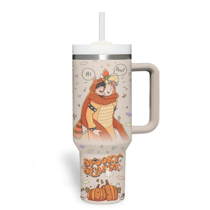 Heartstopper Movies Custom Stanley Quencher 40Oz Stainless Steel Tumbler With Handle - Image 3
