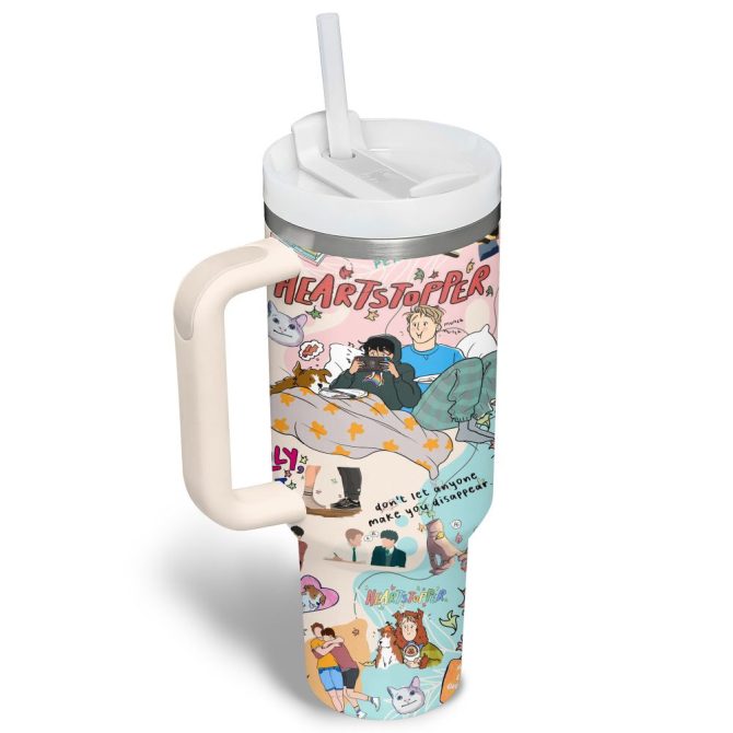 Heartstopper Tv Series Custom Stanley Quencher 40Oz Stainless Steel Tumbler - Image 3
