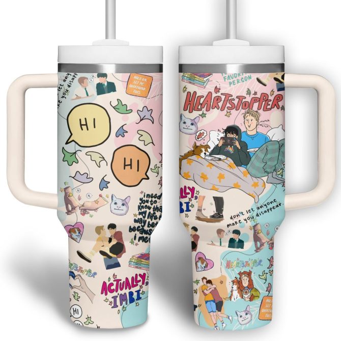 Heartstopper Tv Series Custom Stanley Quencher 40Oz Stainless Steel Tumbler - Image 2