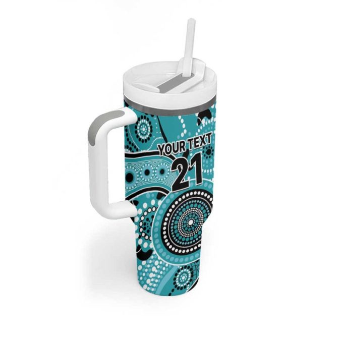 Heat Cricket Australian Aboriginal Custom Stanley Quencher 40Oz Stainless Steel Tumbler With Handle - Image 3