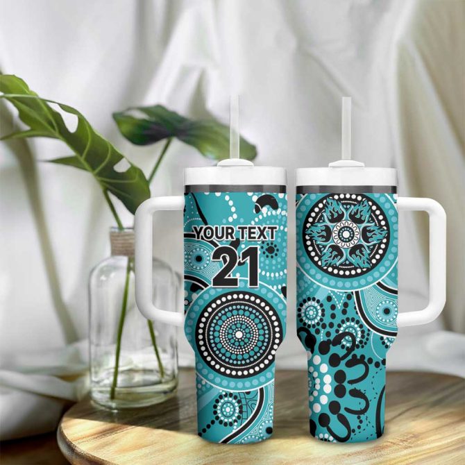 Heat Cricket Australian Aboriginal Custom Stanley Quencher 40Oz Stainless Steel Tumbler With Handle - Image 9