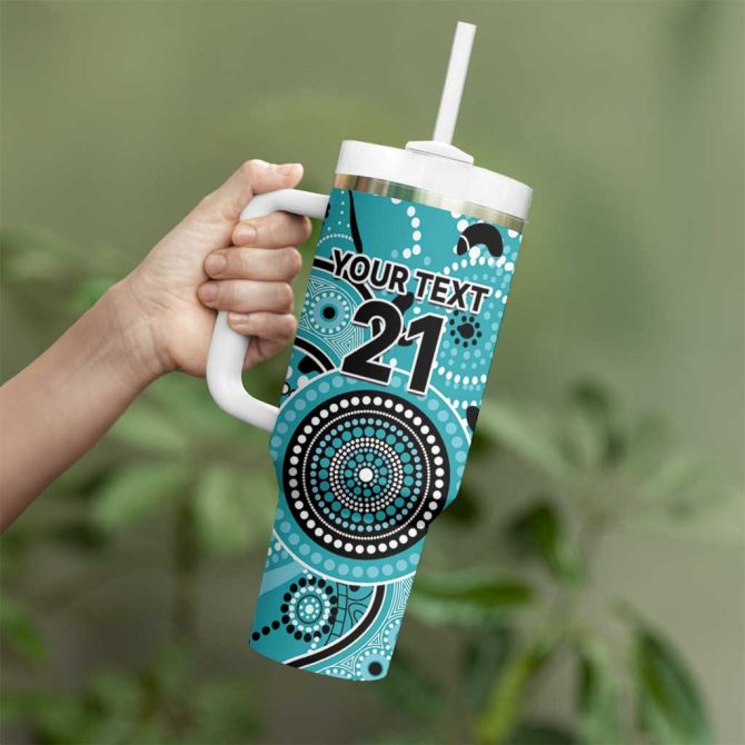 Heat Cricket Australian Aboriginal Custom Stanley Quencher 40Oz Stainless Steel Tumbler With Handle - Image 4