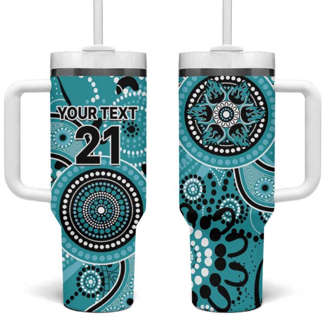 Heat Cricket Australian Aboriginal Custom Stanley Quencher 40Oz Stainless Steel Tumbler With Handle - Image 2