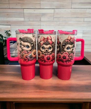 Hedgehog Custom Stanley Quencher 40Oz Stainless Steel Tumbler