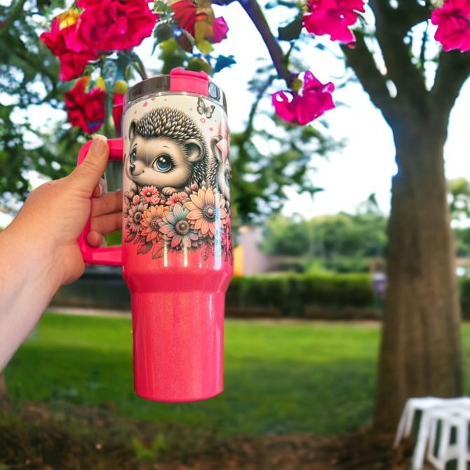 Hedgehog Custom Stanley Quencher 40Oz Stainless Steel Tumbler - Image 3