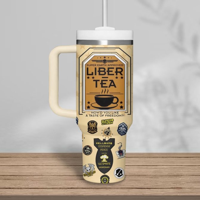 Helldivers Games Custom Stanley Quencher 40Oz Stainless Steel Tumbler - Image 2