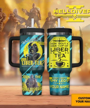 Helldivers Games Custom Stanley Quencher 40Oz Stainless Steel Tumbler