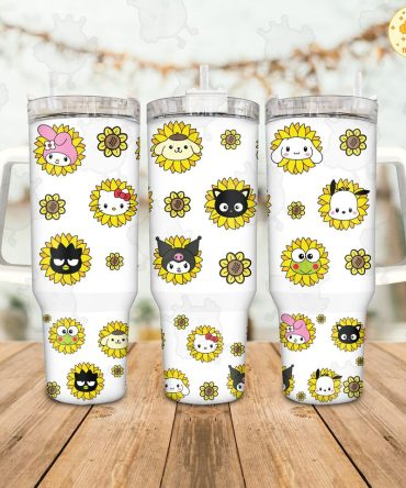 Hello Kitty Cartoon Custom Stanley Quencher 40Oz Stainless Steel Tumbler