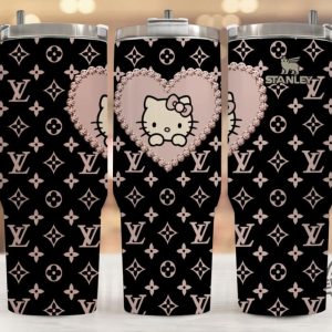 Hello Kitty Cartoon Custom Stanley Quencher 40Oz Stainless Steel Tumbler