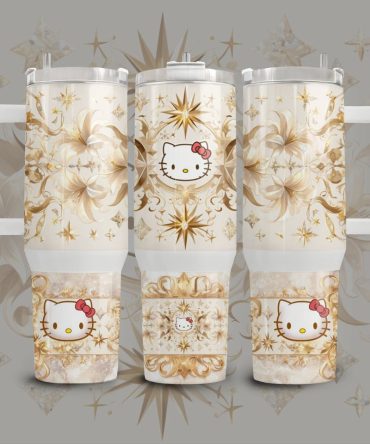 Hello Kitty Cartoon Custom Stanley Quencher 40Oz Stainless Steel Tumbler