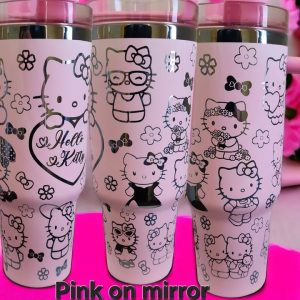 Hello Kitty Cartoon Custom Stanley Quencher 40Oz Stainless Steel Tumbler