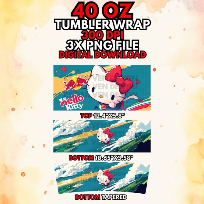 Hello Kitty Cartoon Custom Stanley Quencher 40Oz Stainless Steel Tumbler - Image 3