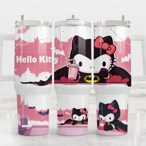 Hello Kitty Cartoon Custom Stanley Quencher 40Oz Stainless Steel Tumbler