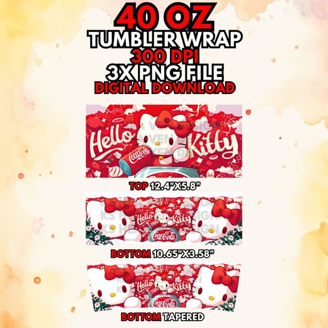Hello Kitty Cartoon Custom Stanley Quencher 40Oz Stainless Steel Tumbler - Image 4