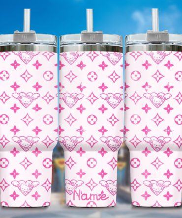 Hello Kitty Cartoon Custom Stanley Quencher 40Oz Stainless Steel Tumbler With Handle