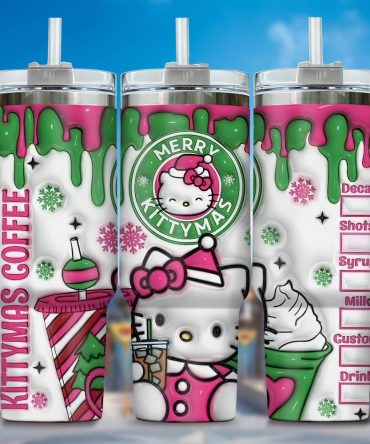 Hello Kitty Cartoon Custom Stanley Quencher 40Oz Stainless Steel Tumbler With Handle
