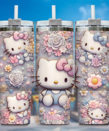 Hello Kitty Cartoon Custom Stanley Quencher 40Oz Stainless Steel Tumbler With Handle