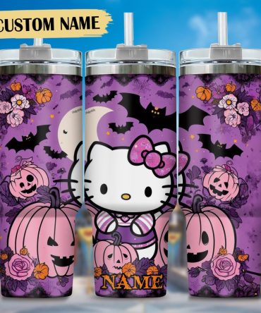 Hello Kitty Cartoon Custom Stanley Quencher 40Oz Stainless Steel Tumbler With Handle