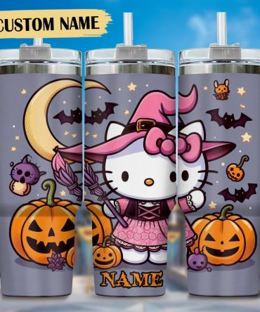 Hello Kitty Cartoon Custom Stanley Quencher 40Oz Stainless Steel Tumbler With Handle