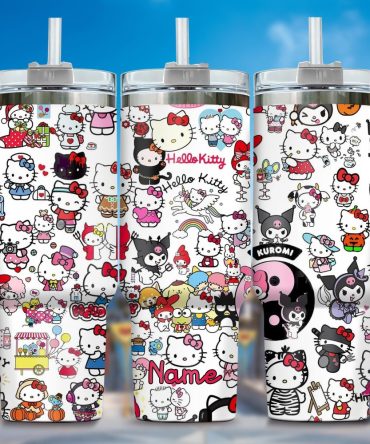 Hello Kitty Cartoon Custom Stanley Quencher 40Oz Stainless Steel Tumbler With Handle
