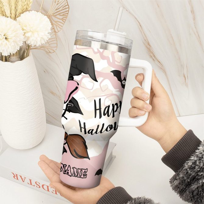 Hello Kitty Cartoon Custom Stanley Quencher 40Oz Stainless Steel Tumbler With Handle - Image 3