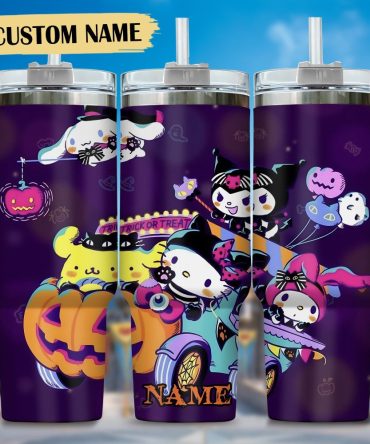 Hello Kitty Cartoon Custom Stanley Quencher 40Oz Stainless Steel Tumbler With Handle