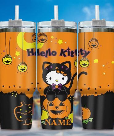 Hello Kitty Cartoon Custom Stanley Quencher 40Oz Stainless Steel Tumbler With Handle