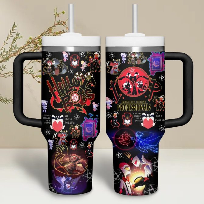 Helluva Boss Tv Series Custom Stanley Quencher 40Oz Stainless Steel Tumbler With Handle - Image 2