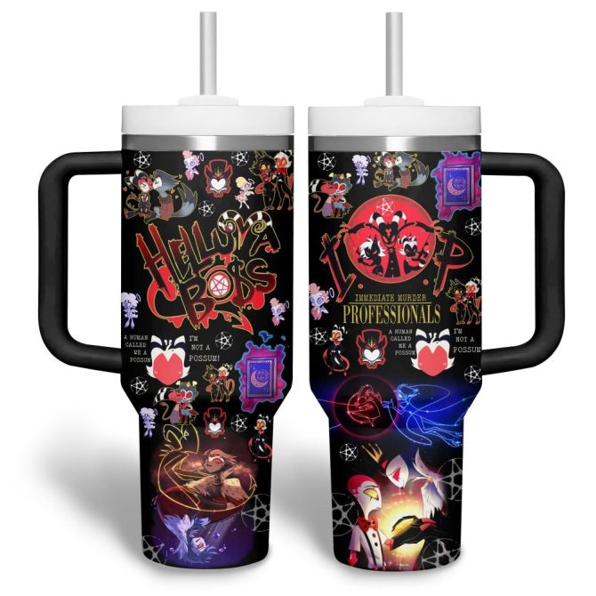 Helluva Boss Tv Series Custom Stanley Quencher 40Oz Stainless Steel Tumbler With Handle